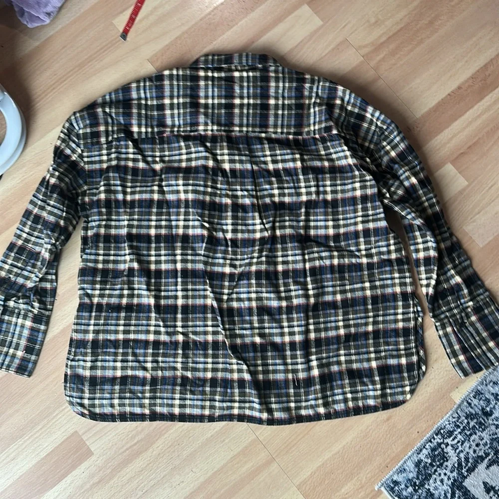 Everlane Flannel boxy shirt NWT smalll - Picture 6 of 6